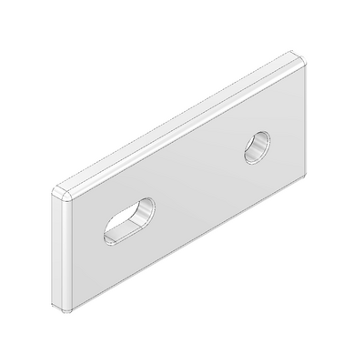 MODULAR SOLUTIONS FLAT PLATE<br>45 X 90 FLAT PLATE, W/ SLOTTED HOLE &amp; HARDWARE
